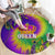 Mardi Gras Round Carpet Tie-dye Style - Queen