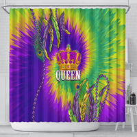 Mardi Gras Shower Curtain Tie-dye Style - Queen