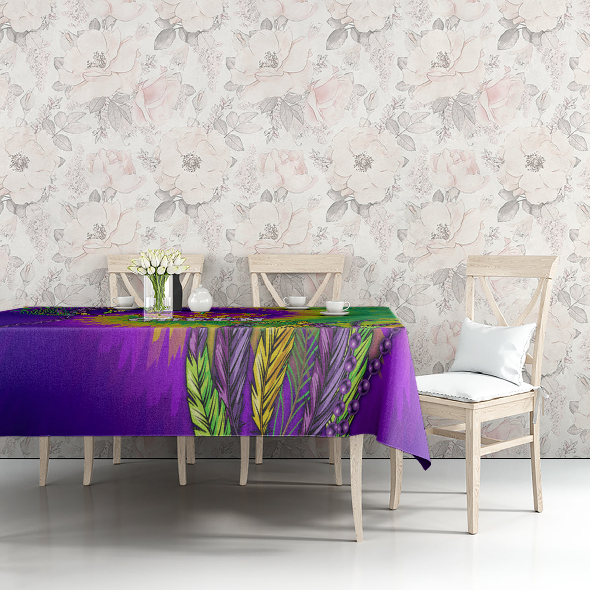 Mardi Gras Tablecloth Tie-dye Style - Queen - Wonder Print Shop