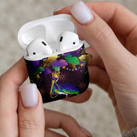 Faux Glitter Funny Mardi Gras Pelican AirPods Case Party Vibes - Wonder Print Shop