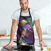 Faux Glitter Funny Mardi Gras Pelican Apron Party Vibes - Wonder Print Shop