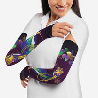 Faux Glitter Funny Mardi Gras Pelican Arm Sleeves Party Vibes - Wonder Print Shop