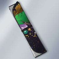 Faux Glitter Funny Mardi Gras Pelican Auto Sun Shade Party Vibes - Wonder Print Shop