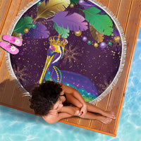 Faux Glitter Funny Mardi Gras Pelican Beach Blanket Party Vibes - Wonder Print Shop