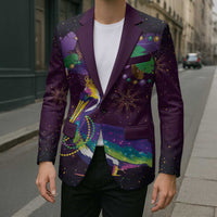 Faux Glitter Funny Mardi Gras Pelican Blazer Party Vibes - Wonder Print Shop