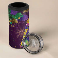 Faux Glitter Funny Mardi Gras Pelican 4 in 1 Can Cooler Tumbler Party Vibes - Wonder Print Shop