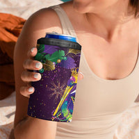 Faux Glitter Funny Mardi Gras Pelican 4 in 1 Can Cooler Tumbler Party Vibes - Wonder Print Shop