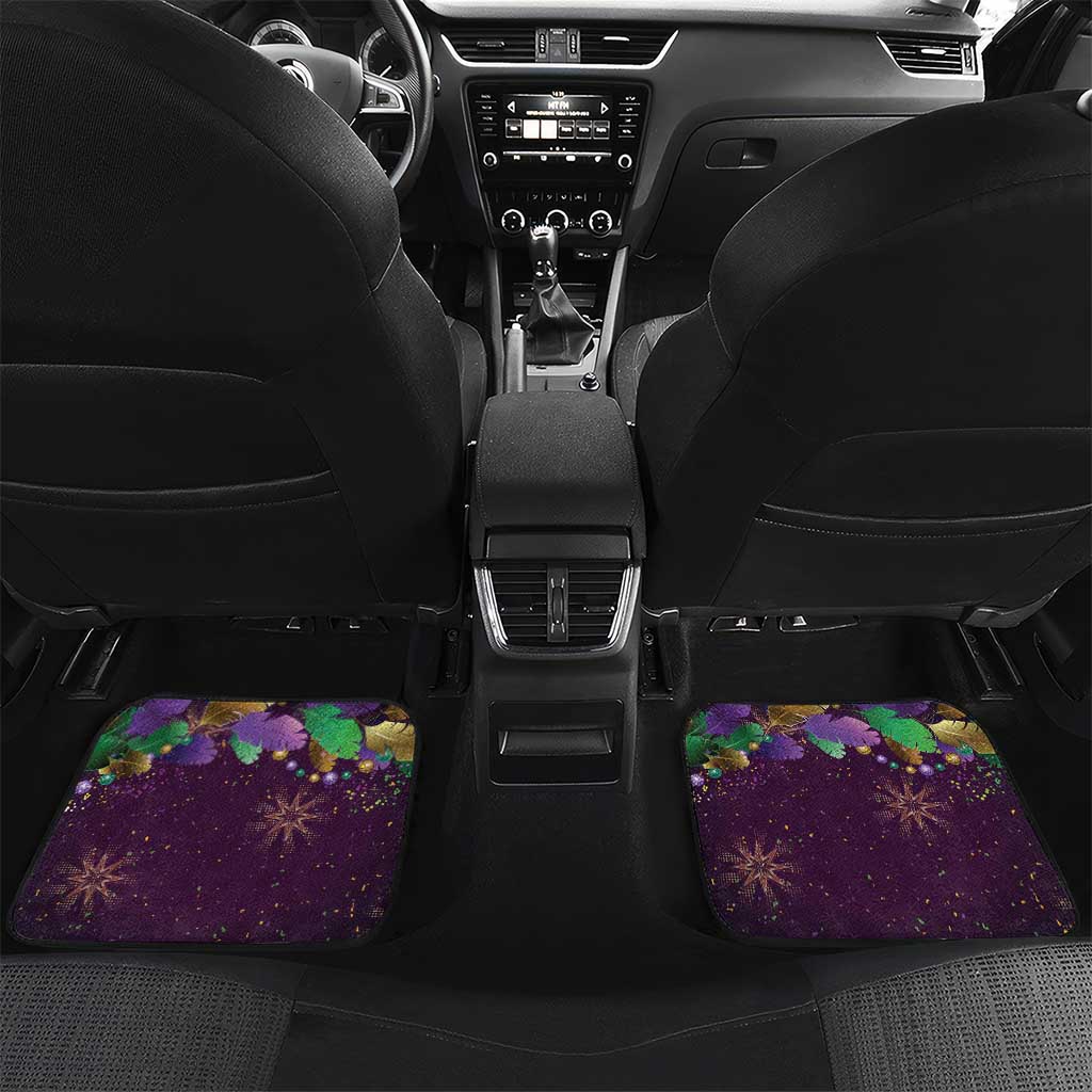 Faux Glitter Funny Mardi Gras Pelican Car Mats Party Vibes - Wonder Print Shop