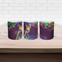 Faux Glitter Funny Mardi Gras Pelican Ceramic Mug Party Vibes - Wonder Print Shop