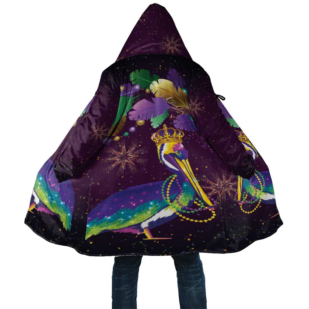 Faux Glitter Funny Mardi Gras Pelican Cloak Party Vibes - Wonder Print Shop