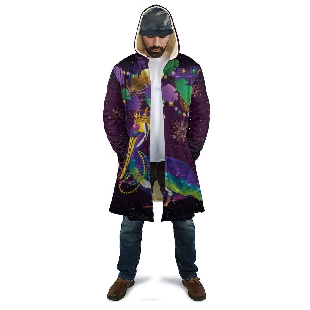 Faux Glitter Funny Mardi Gras Pelican Cloak Party Vibes - Wonder Print Shop