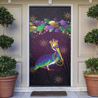 Faux Glitter Funny Mardi Gras Pelican Door Cover Party Vibes - Wonder Print Shop