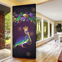 Faux Glitter Funny Mardi Gras Pelican Door Cover Party Vibes - Wonder Print Shop