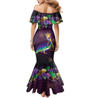 Faux Glitter Funny Mardi Gras Pelican Family Matching Mermaid Dress and Hawaiian Shirt Party Vibes - Wonder Print Shop