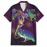 Faux Glitter Funny Mardi Gras Pelican Family Matching Tank Maxi Dress and Hawaiian Shirt Party Vibes - Wonder Print Shop