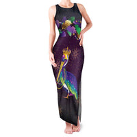 Faux Glitter Funny Mardi Gras Pelican Family Matching Tank Maxi Dress and Hawaiian Shirt Party Vibes - Wonder Print Shop