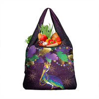 Faux Glitter Funny Mardi Gras Pelican Grocery Bag Party Vibes - Wonder Print Shop