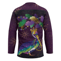 Faux Glitter Funny Mardi Gras Pelican Hockey Jersey Party Vibes - Wonder Print Shop