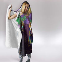 Faux Glitter Funny Mardi Gras Pelican Hooded Blanket Party Vibes - Wonder Print Shop
