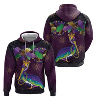 Faux Glitter Funny Mardi Gras Pelican Hoodie Party Vibes - Wonder Print Shop