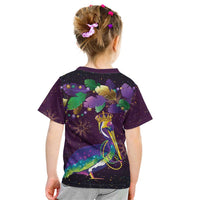 Faux Glitter Funny Mardi Gras Pelican Kid T Shirt Party Vibes - Wonder Print Shop