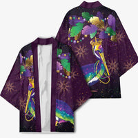 Faux Glitter Funny Mardi Gras Pelican Kimono Party Vibes - Wonder Print Shop