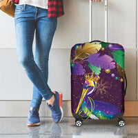 Faux Glitter Funny Mardi Gras Pelican Luggage Cover Party Vibes - Wonder Print Shop
