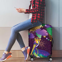 Faux Glitter Funny Mardi Gras Pelican Luggage Cover Party Vibes - Wonder Print Shop