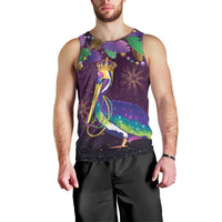 Faux Glitter Funny Mardi Gras Pelican Men Tank Top Party Vibes - Wonder Print Shop