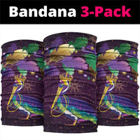Faux Glitter Funny Mardi Gras Pelican Neck Gaiter Party Vibes - Wonder Print Shop