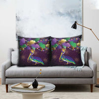 Faux Glitter Funny Mardi Gras Pelican Pillow Cover Party Vibes - Wonder Print Shop