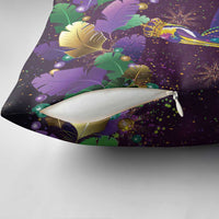 Faux Glitter Funny Mardi Gras Pelican Pillow Cover Party Vibes - Wonder Print Shop