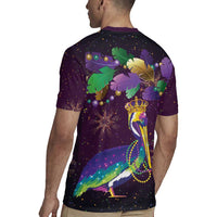 Faux Glitter Funny Mardi Gras Pelican Rugby Jersey Party Vibes - Wonder Print Shop