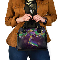 Faux Glitter Funny Mardi Gras Pelican Shoulder Handbag Party Vibes - Wonder Print Shop