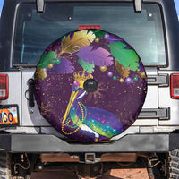 Faux Glitter Funny Mardi Gras Pelican Spare Tire Cover Party Vibes - Wonder Print Shop