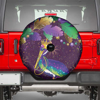 Faux Glitter Funny Mardi Gras Pelican Spare Tire Cover Party Vibes - Wonder Print Shop