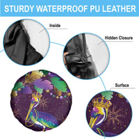 Faux Glitter Funny Mardi Gras Pelican Spare Tire Cover Party Vibes - Wonder Print Shop