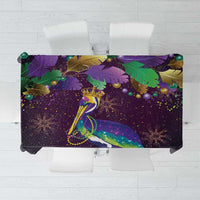 Faux Glitter Funny Mardi Gras Pelican Tablecloth Party Vibes - Wonder Print Shop