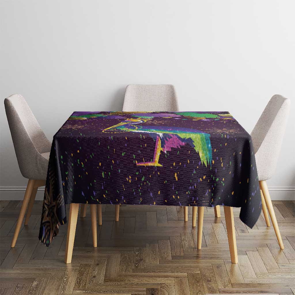 Faux Glitter Funny Mardi Gras Pelican Tablecloth Party Vibes - Wonder Print Shop