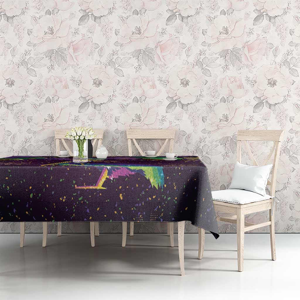 Faux Glitter Funny Mardi Gras Pelican Tablecloth Party Vibes - Wonder Print Shop