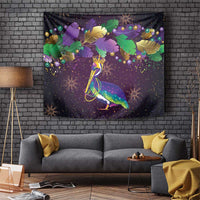 Faux Glitter Funny Mardi Gras Pelican Tapestry Party Vibes - Wonder Print Shop