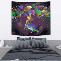 Faux Glitter Funny Mardi Gras Pelican Tapestry Party Vibes - Wonder Print Shop