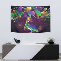 Faux Glitter Funny Mardi Gras Pelican Tapestry Party Vibes - Wonder Print Shop