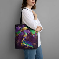 Faux Glitter Funny Mardi Gras Pelican Tote Bag Party Vibes - Wonder Print Shop