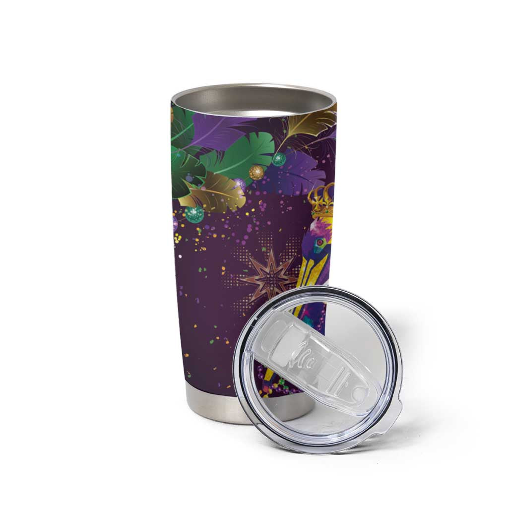 Faux Glitter Funny Mardi Gras Pelican Tumbler Cup Party Vibes - Wonder Print Shop