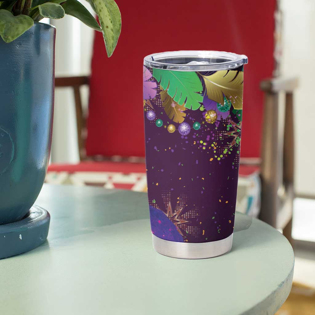 Faux Glitter Funny Mardi Gras Pelican Tumbler Cup Party Vibes - Wonder Print Shop