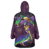Faux Glitter Funny Mardi Gras Pelican Wearable Blanket Hoodie Party Vibes - Wonder Print Shop