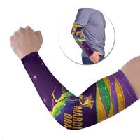 Faux Glitter Mardi Gras Pelican Arm Sleeves - Wonder Print Shop