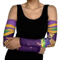 Faux Glitter Mardi Gras Pelican Arm Sleeves - Wonder Print Shop