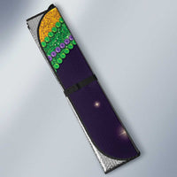 Faux Glitter Mardi Gras Pelican Auto Sun Shade - Wonder Print Shop